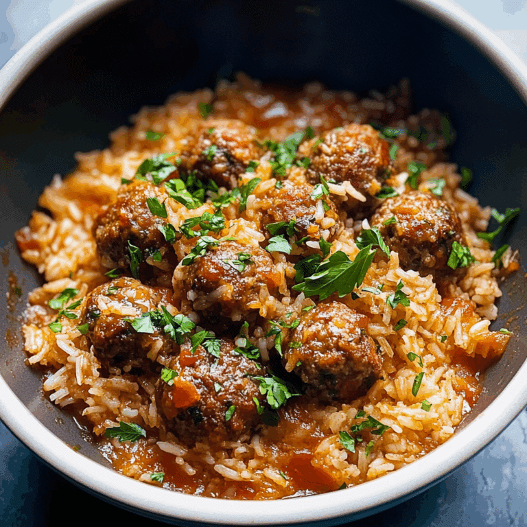 Meatballs and Rice