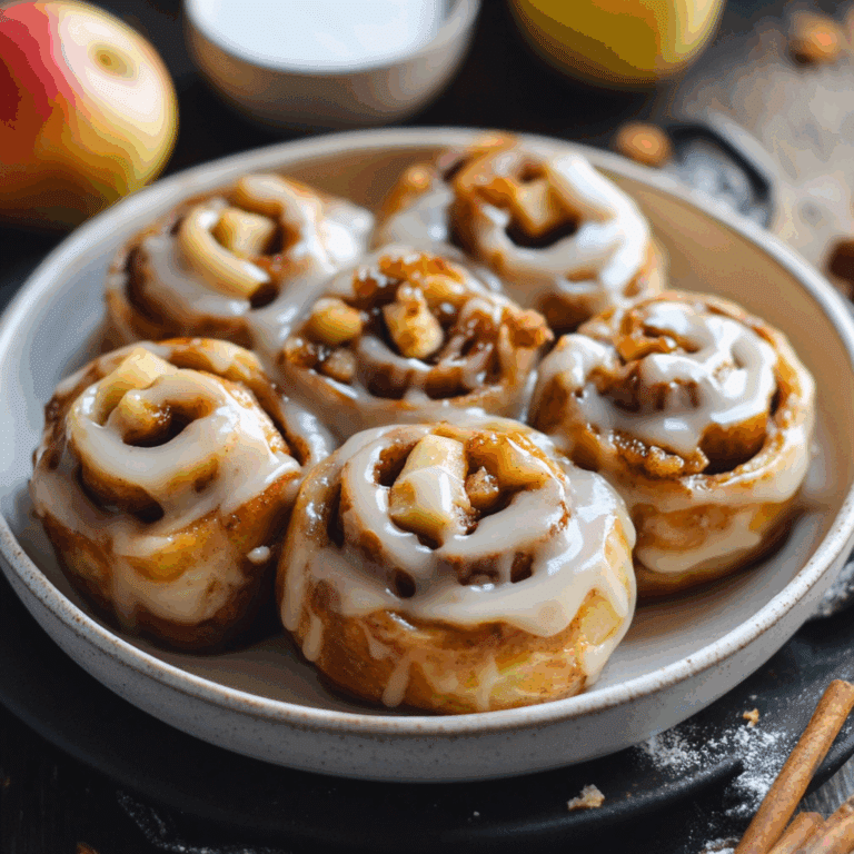 Apple Cinnamon Rolls with Maple Icing