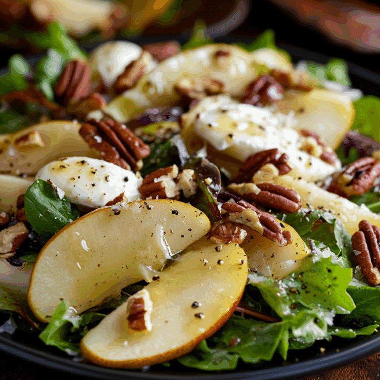 Autumn Pear Salad with Mozzarella and Pecans