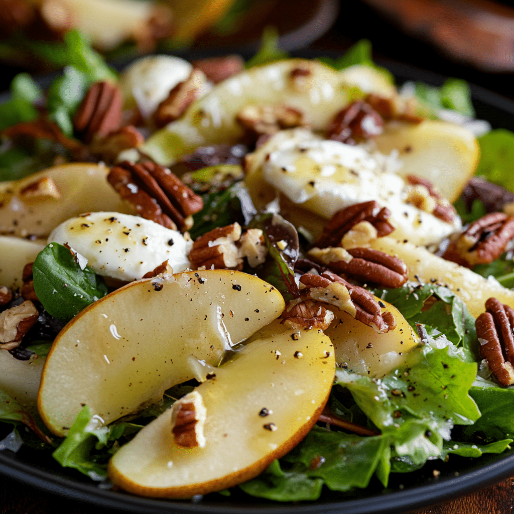 Autumn Pear Salad with Mozzarella and Pecans
