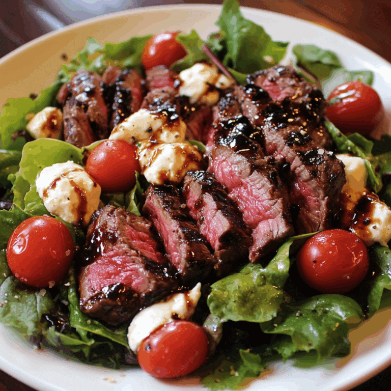 Balsamic Steak Salad with Mozzarella