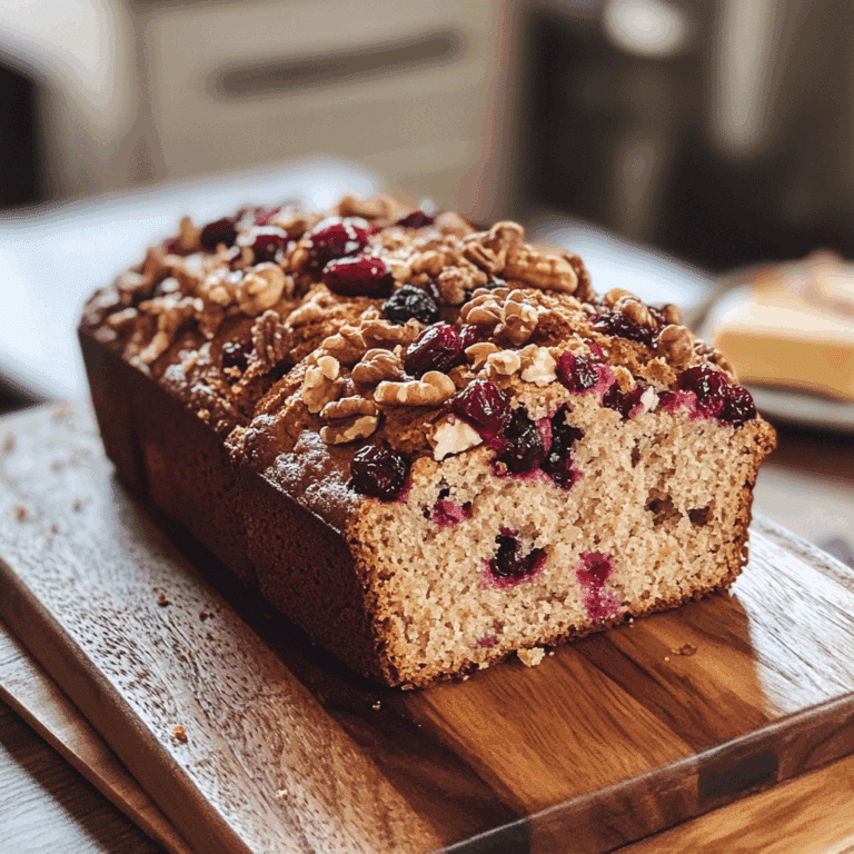 Cranberry Walnut Bread with Orange Zest
