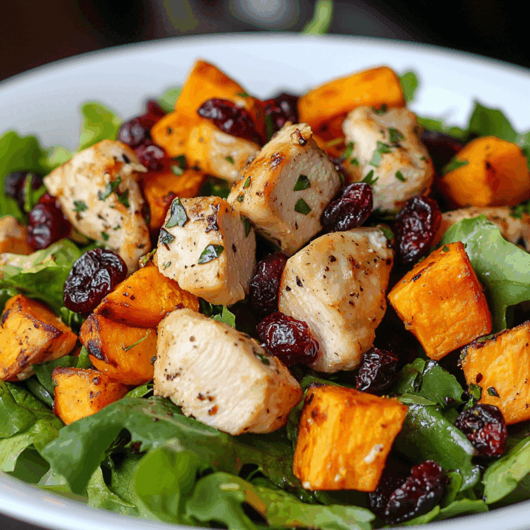 Fall Harvest Salad with Chicken and Sweet Potatoes