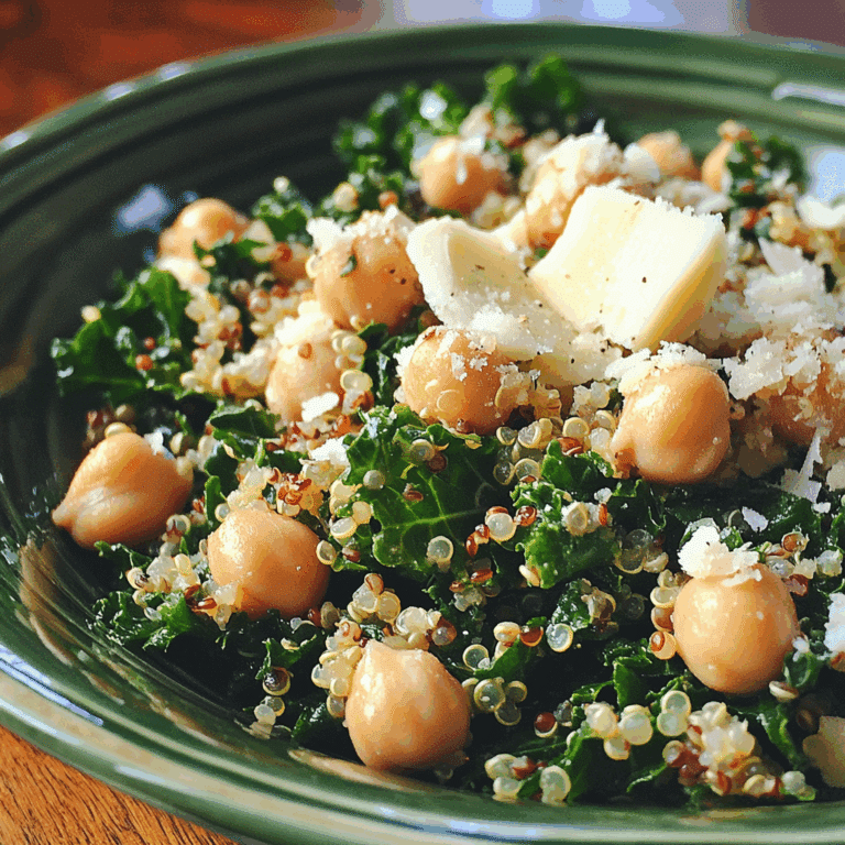 Kale Quinoa Chickpea Salad