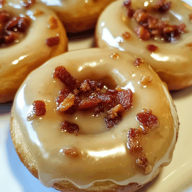 Maple Donuts with Smoked Turkey Bacon Glaze