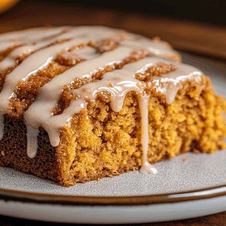 Pumpkin Coffee Cake with Maple Glaze