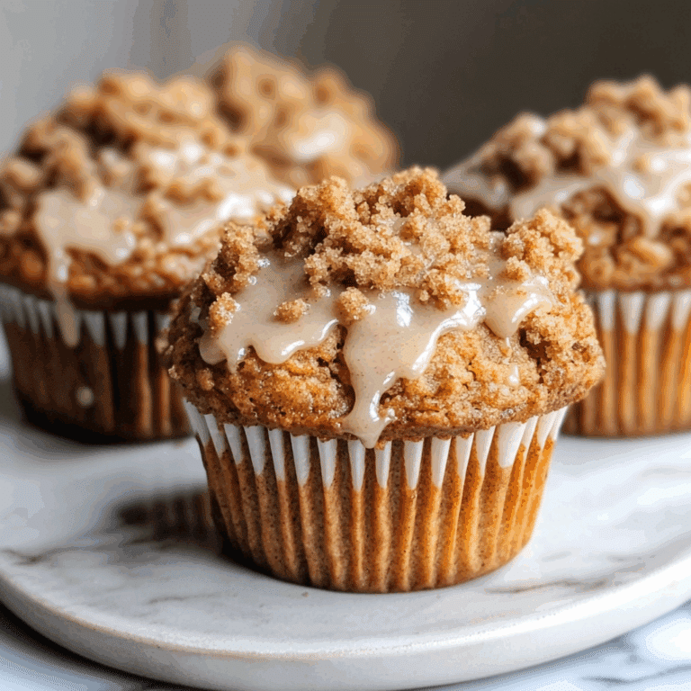 Pumpkin Crumb Muffins with Maple Icing