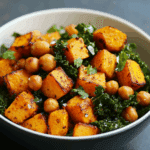 Roasted Pumpkin Salad with Spiced Chickpeas
