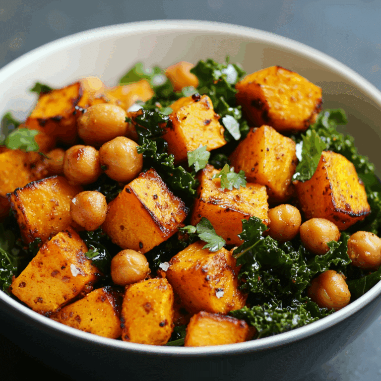 Roasted Pumpkin Salad with Spiced Chickpeas