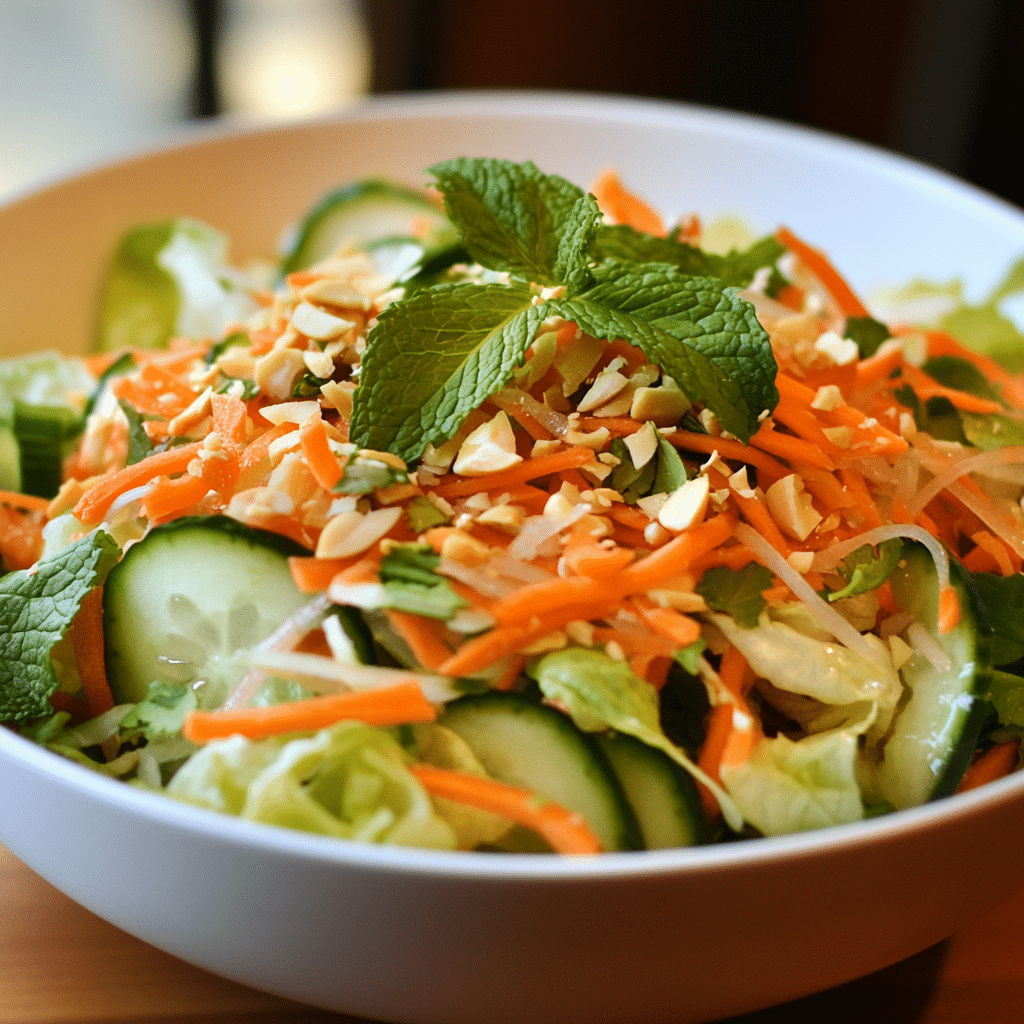 Spring Roll Salad with Ginger Dressing