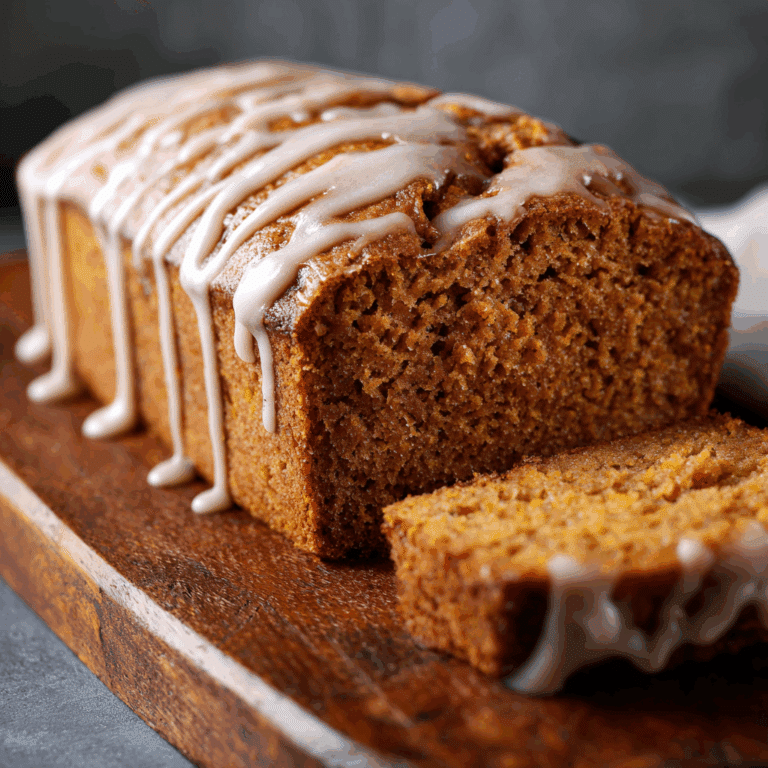 Whole Wheat Pumpkin Bread with Maple Glaze
