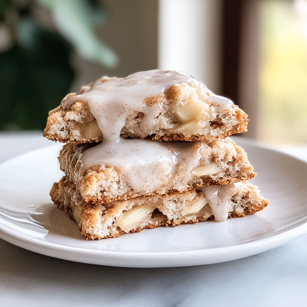 Apple Scones with Cinnamon Glaze