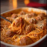 Baked Spaghetti and Meatballs