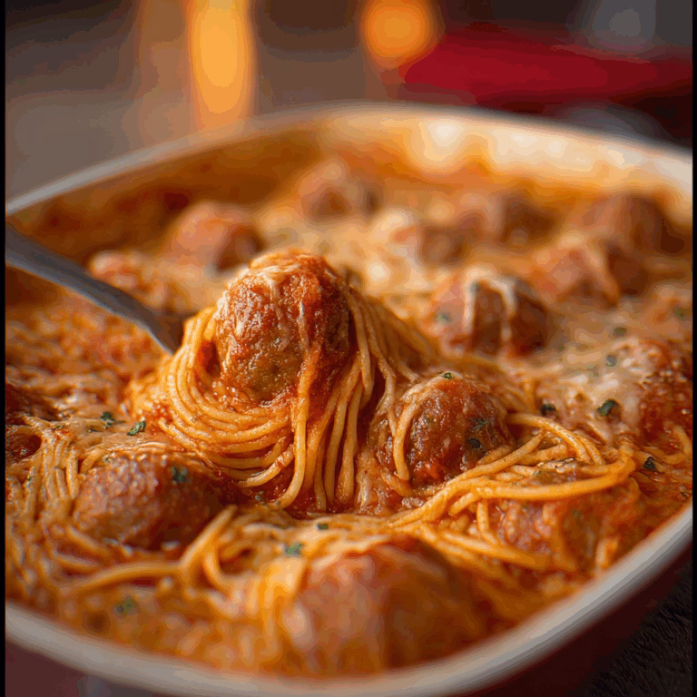 Baked Spaghetti and Meatballs