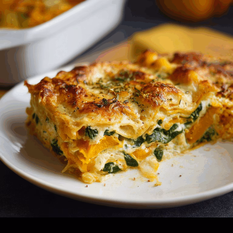 Butternut Squash and Spinach Lasagna