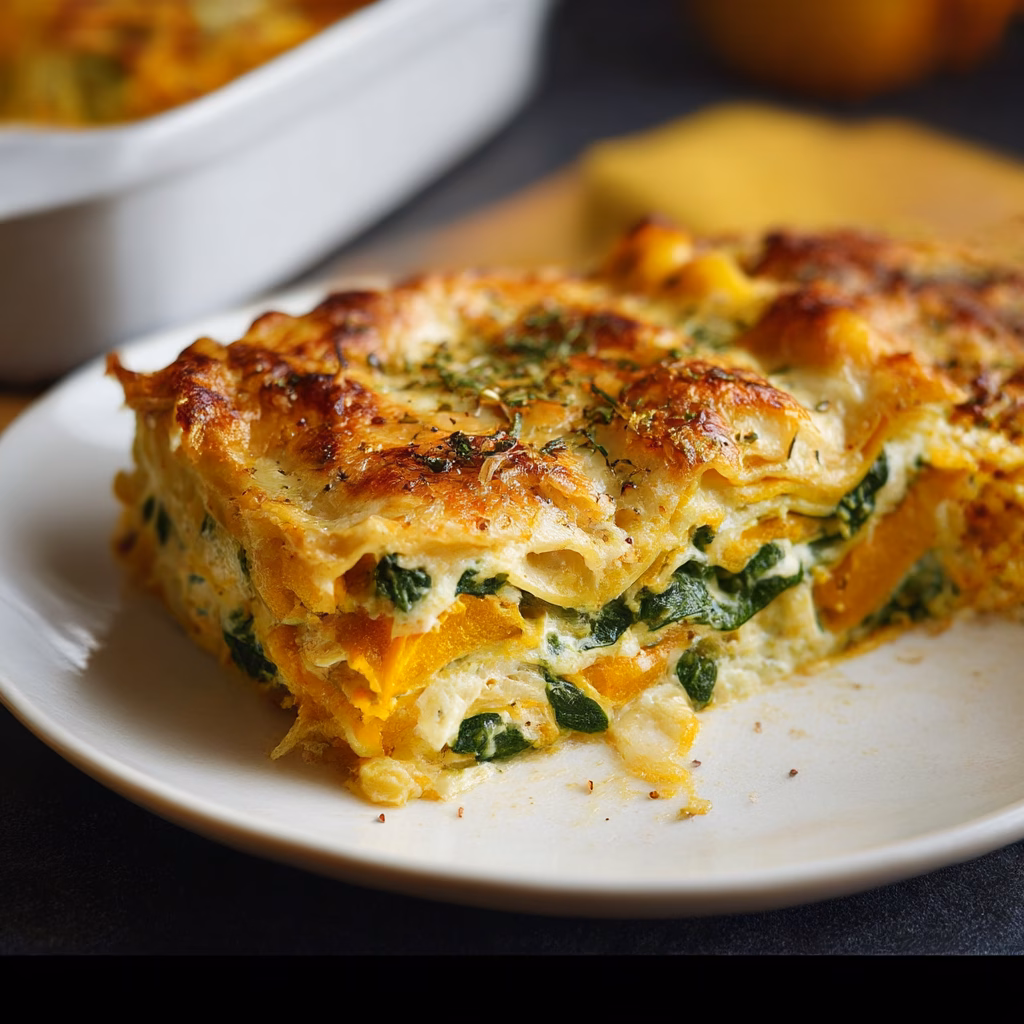 Butternut Squash and Spinach Lasagna
