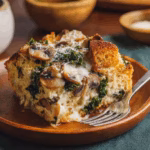 Kale and Mushroom Strata