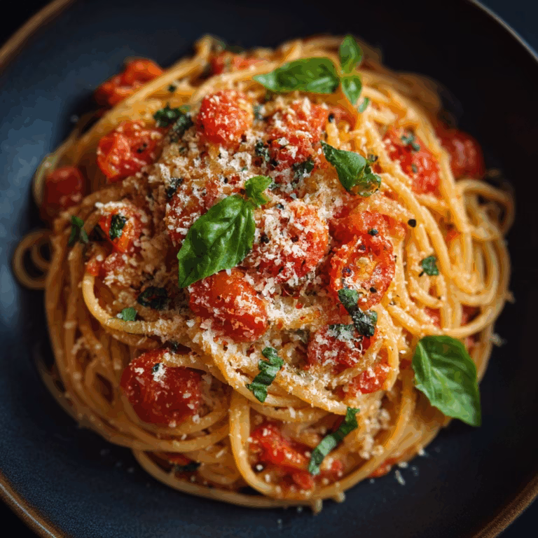 Pasta Pomodoro with Fresh Basil and Parmesan