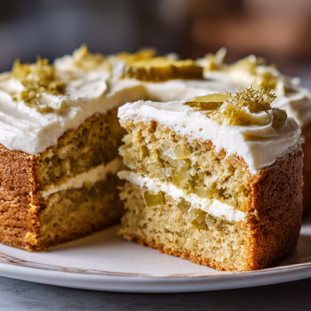 Pickle Cake with Cream Cheese Frosting