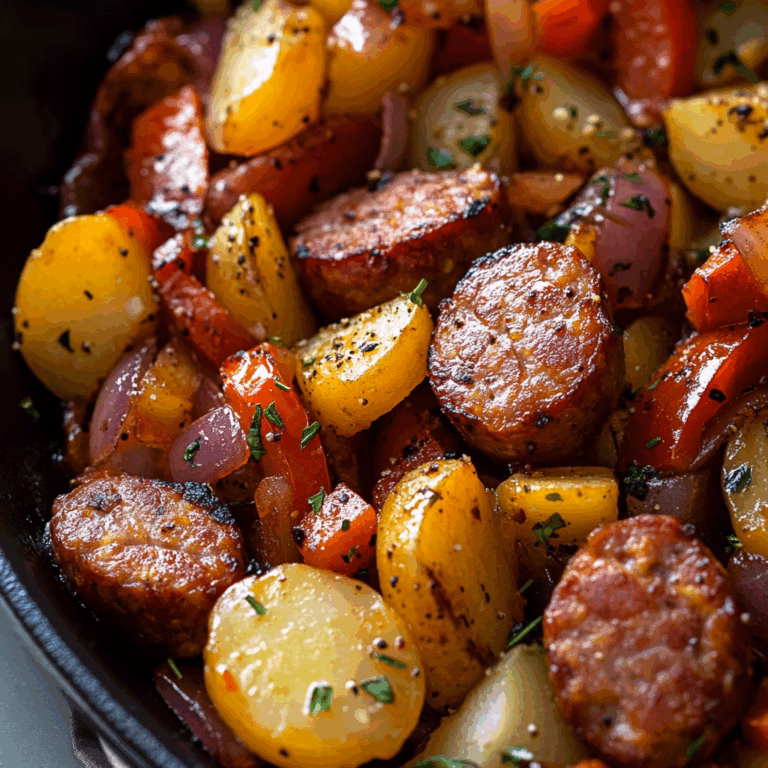 Smoked Turkey Sausage Breakfast Skillet