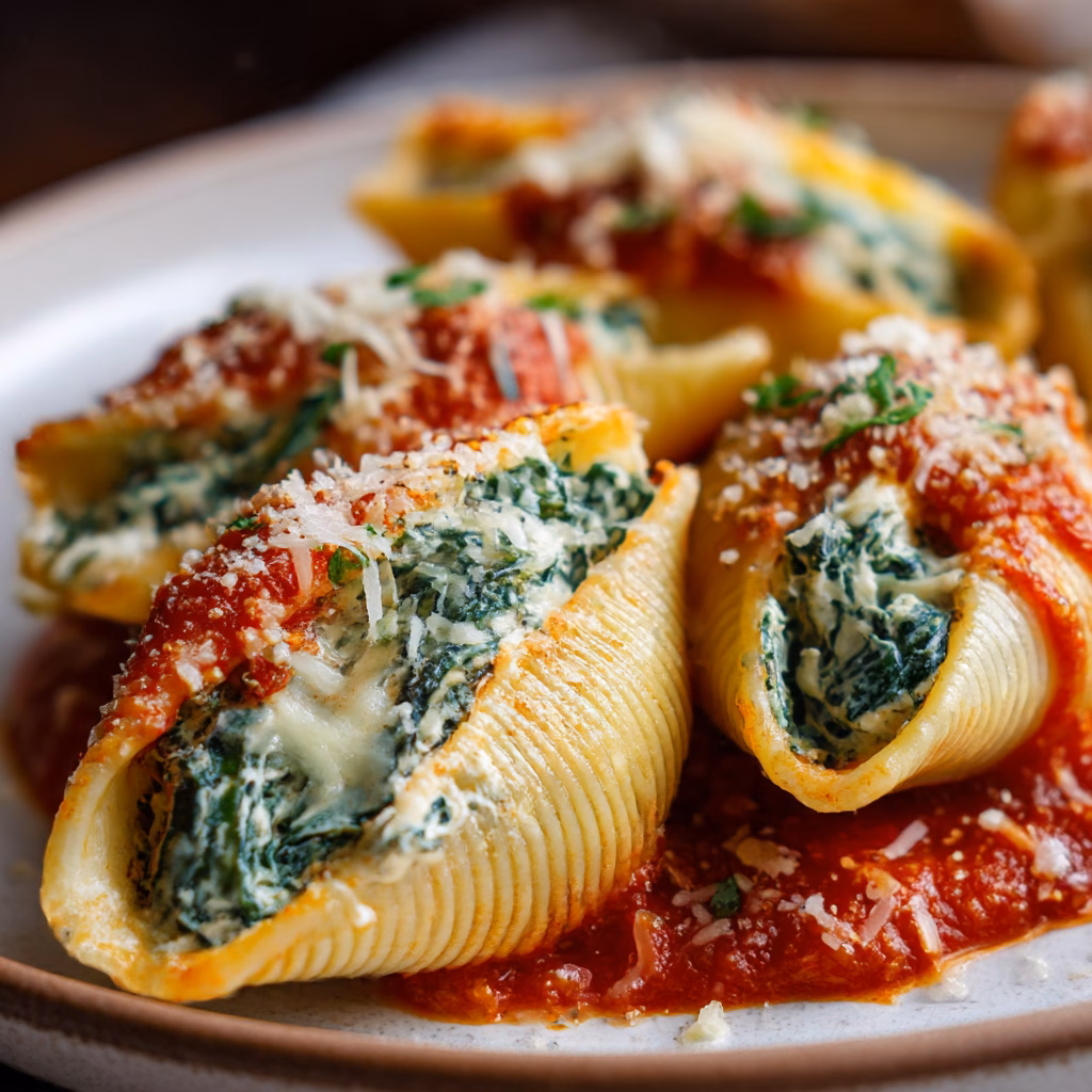 Spinach Ricotta Stuffed Shells