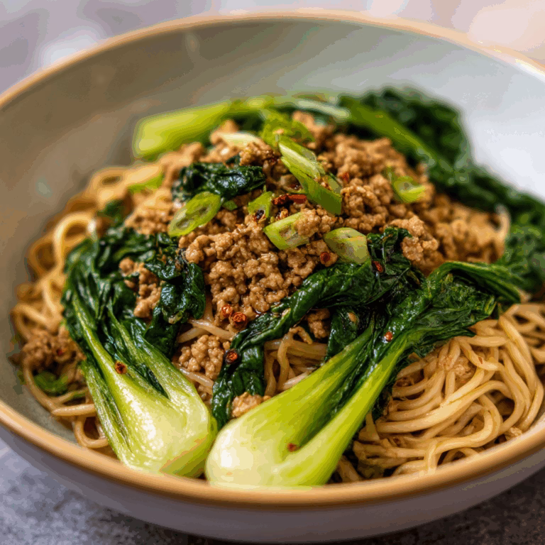 Turkey Dan Dan Noodles with Greens
